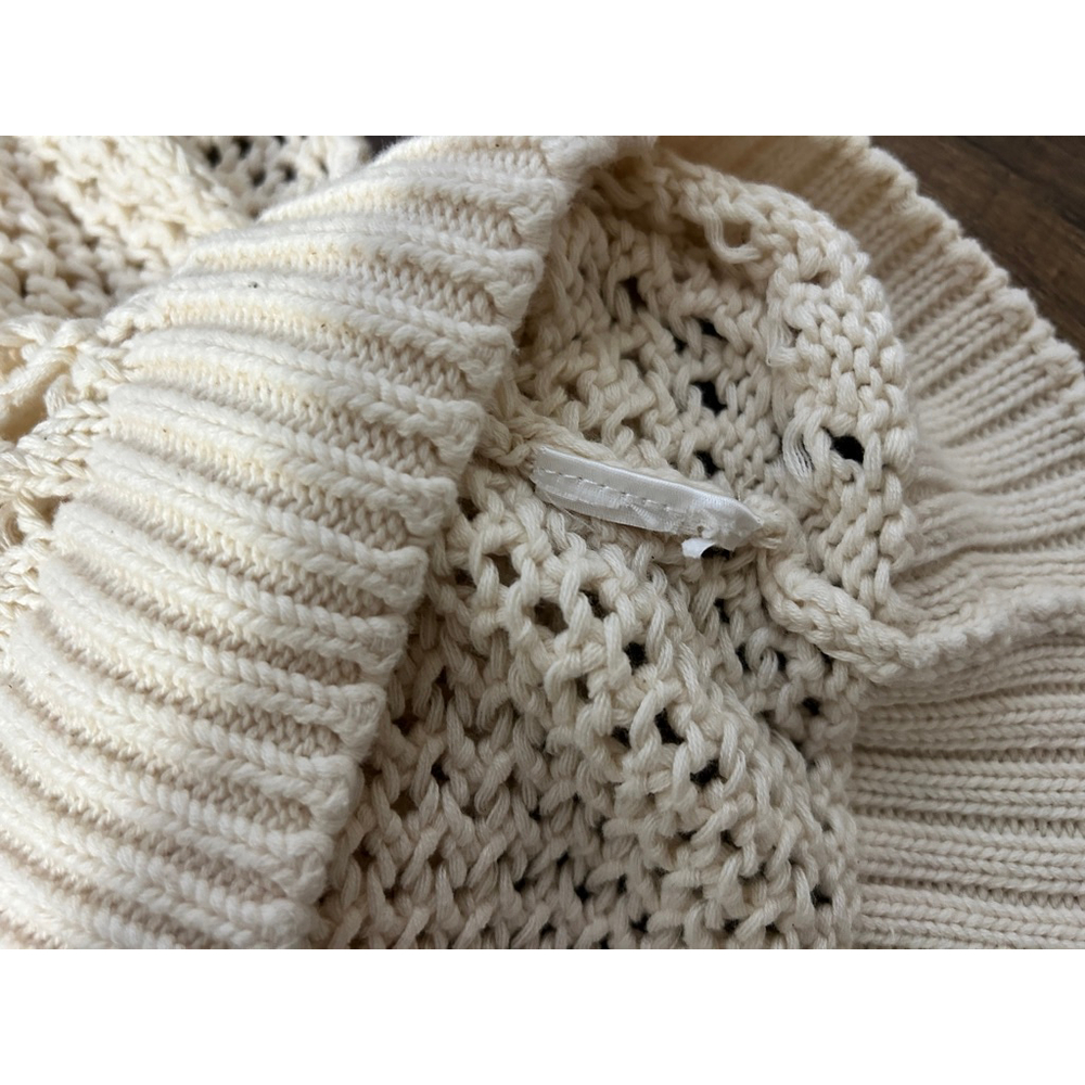 Another Love Beige Knit Crew Neck Sweater S - Picture 8 of 8